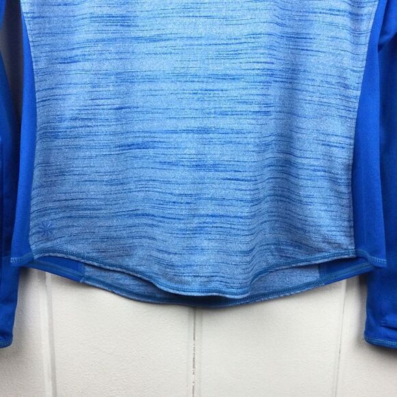 Athleta Running‎ Wild Heathered Blue Long Sleeve Top, Size Medium, Crew Neck - Picture 6 of 9